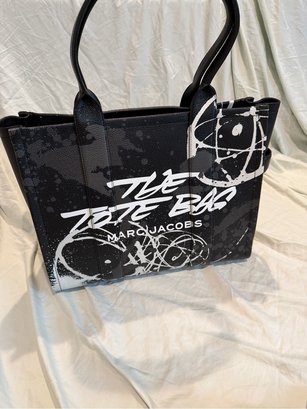 Marc Jacobs Black & White Graphic Canvas Tote